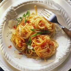 Spaghetti w sosie Marsala